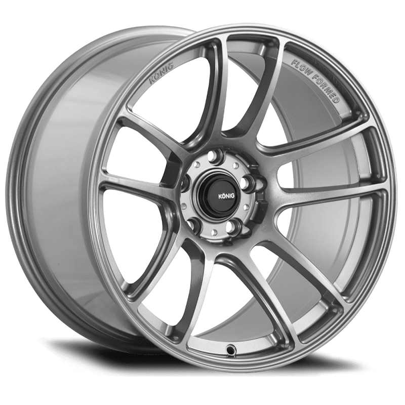 Konig Heliogram 18X12 5X114.3 ET20 Titanium Metallic Knurled Bead Flow Formed