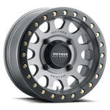 Method MR401 UTV Beadlock 15x6 / 5+1/49mm Offset / 5x4.5 / 72mm CB Titanium Wheel - Matte Black Ring